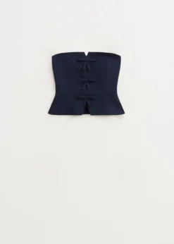Bandeau top met strikjes