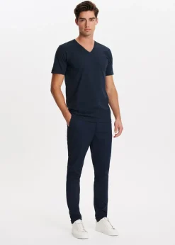 Basic t-shirt met v-hals
