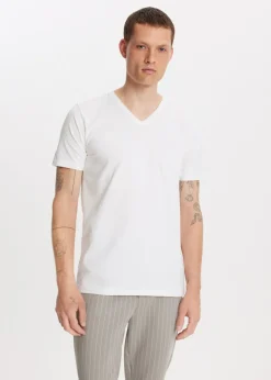 Basic t-shirt met v-hals