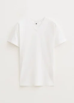 Basic t-shirt met v-hals