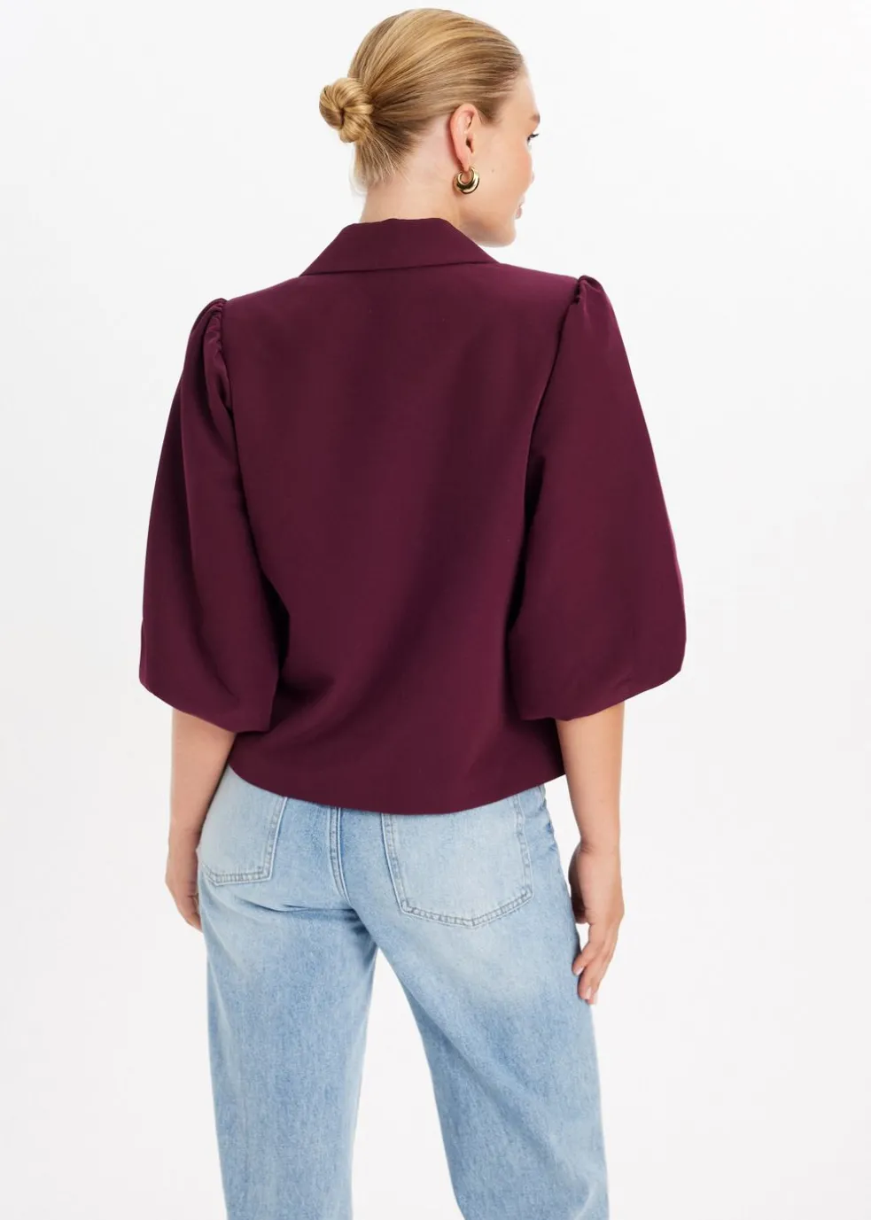 Blazer met pofmouwen