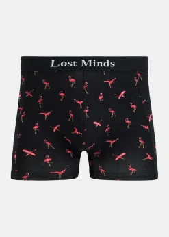 Boxer met print flamingo