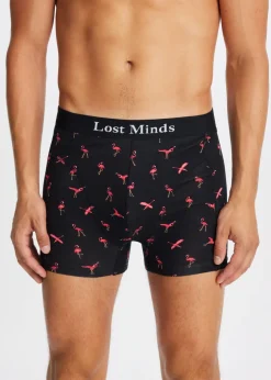 Boxer met print flamingo