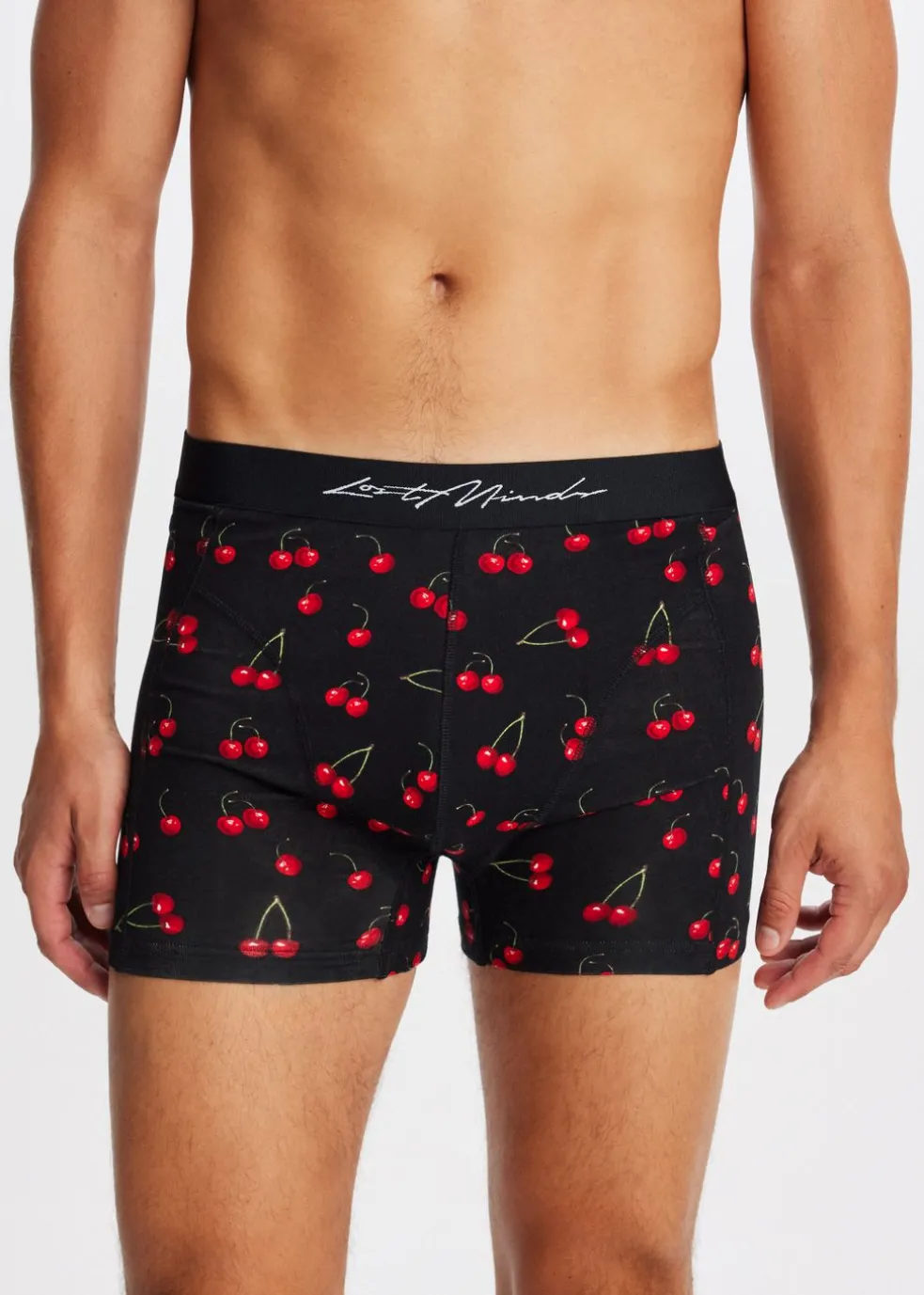 Boxer met print kersen