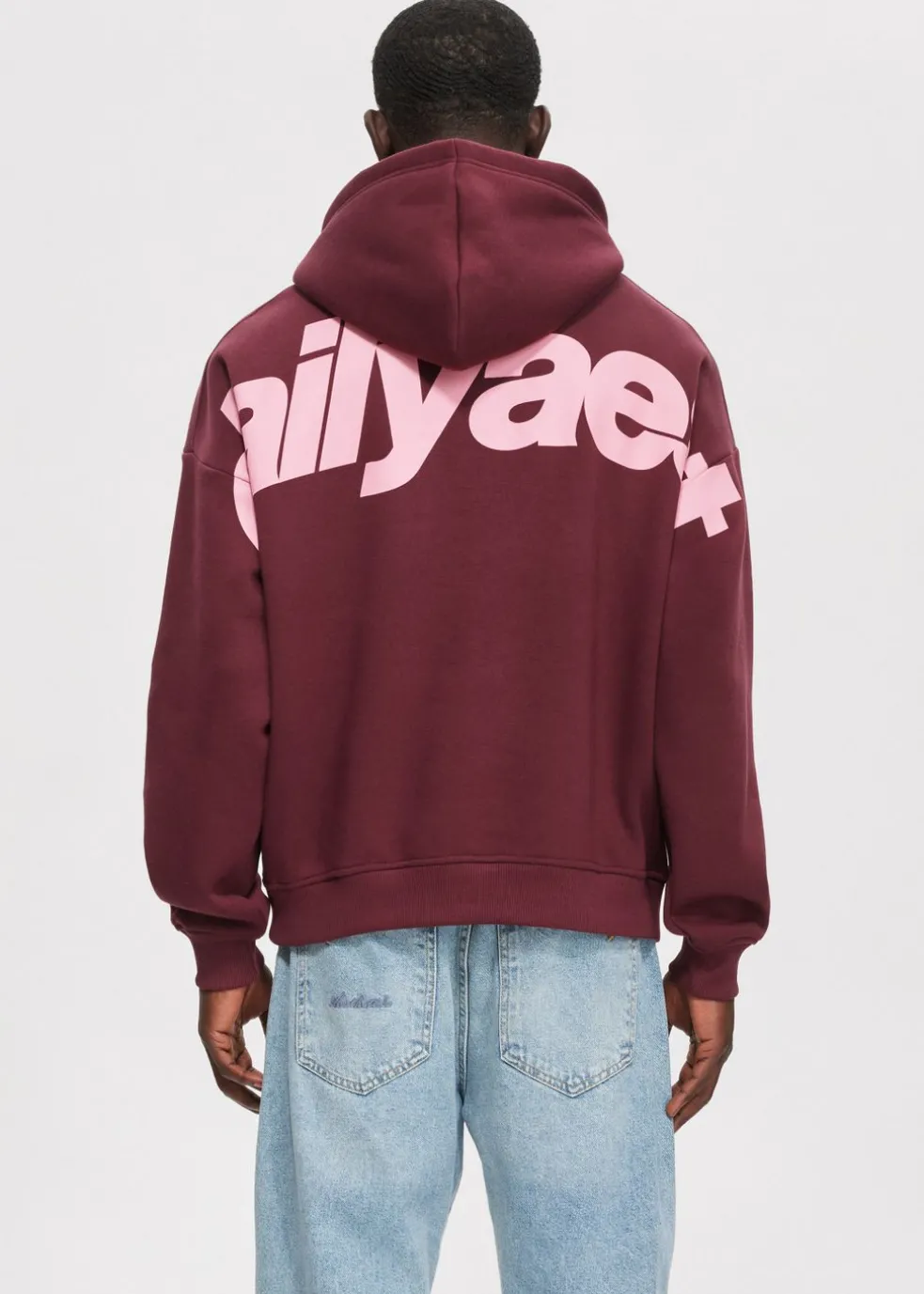 Boxy hoodie met backprint