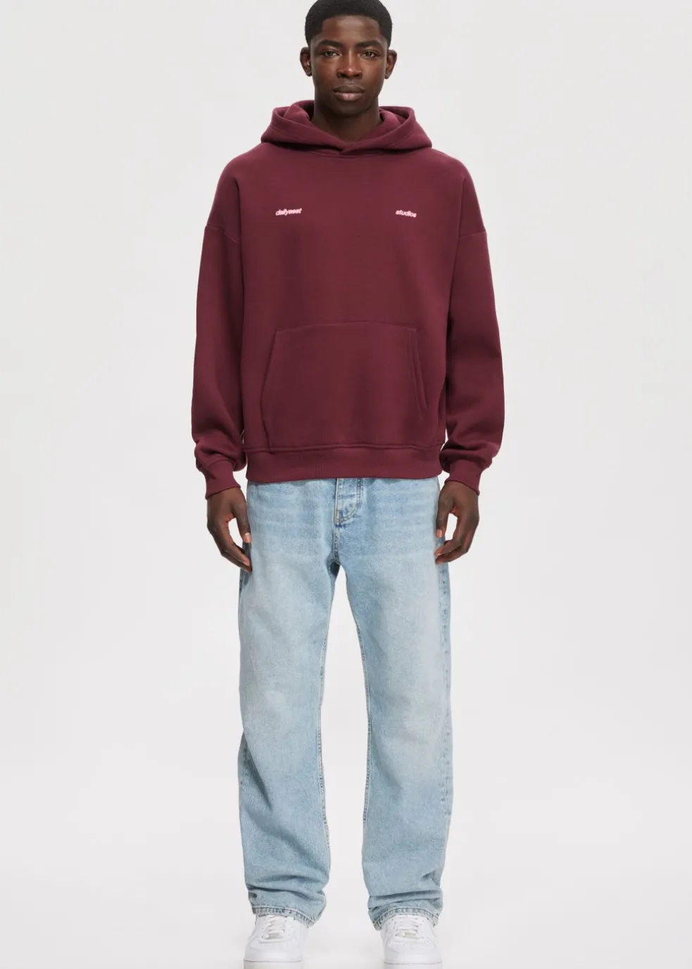 Boxy hoodie met backprint