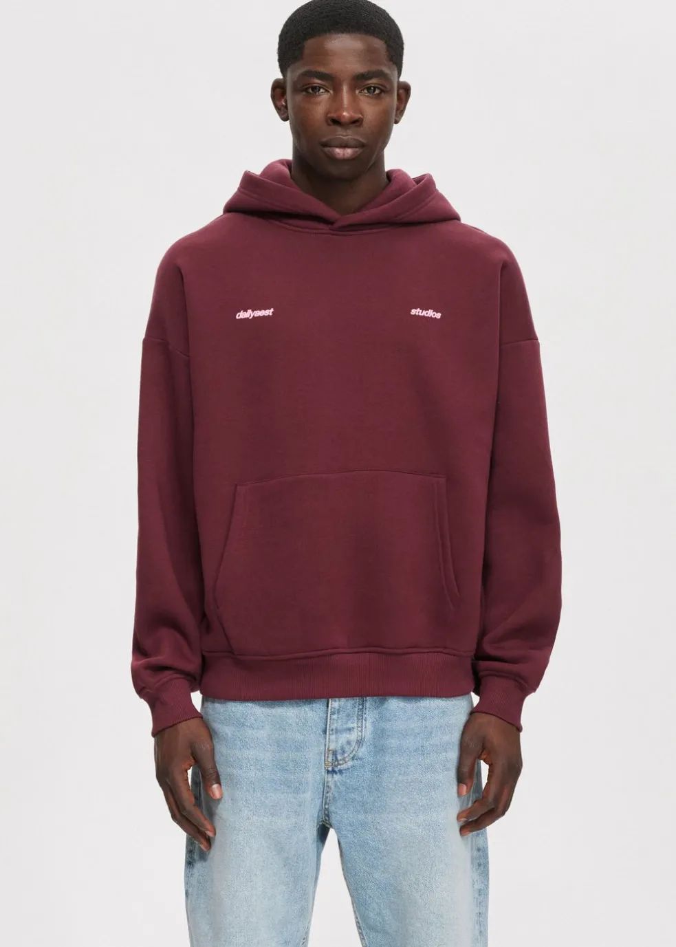 Boxy hoodie met backprint