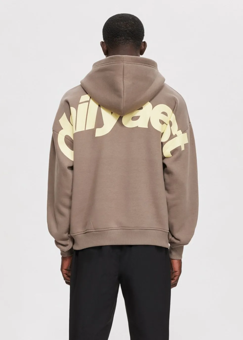Boxy hoodie met backprint