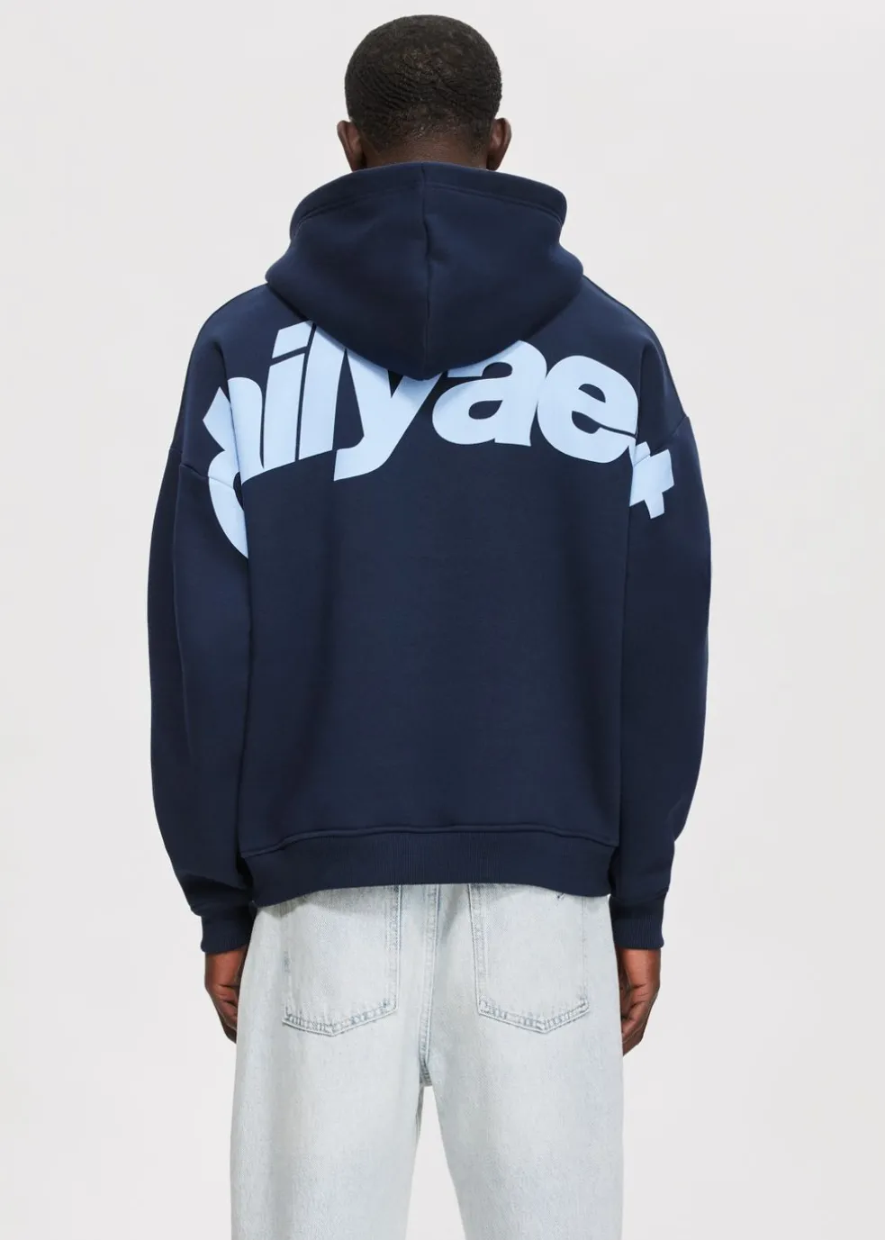 Boxy hoodie met backprint