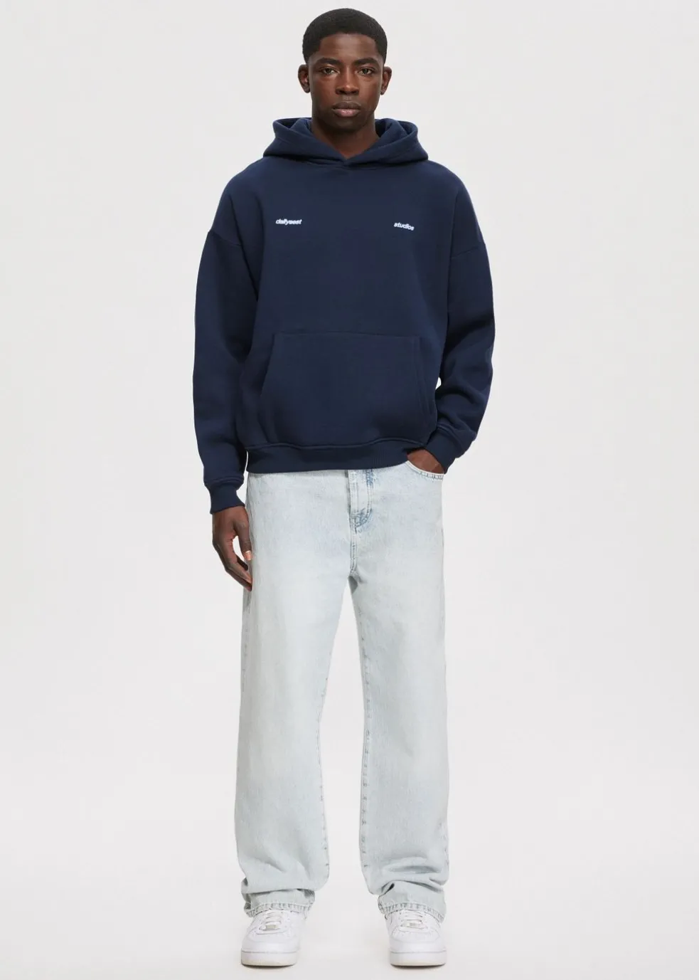 Boxy hoodie met backprint