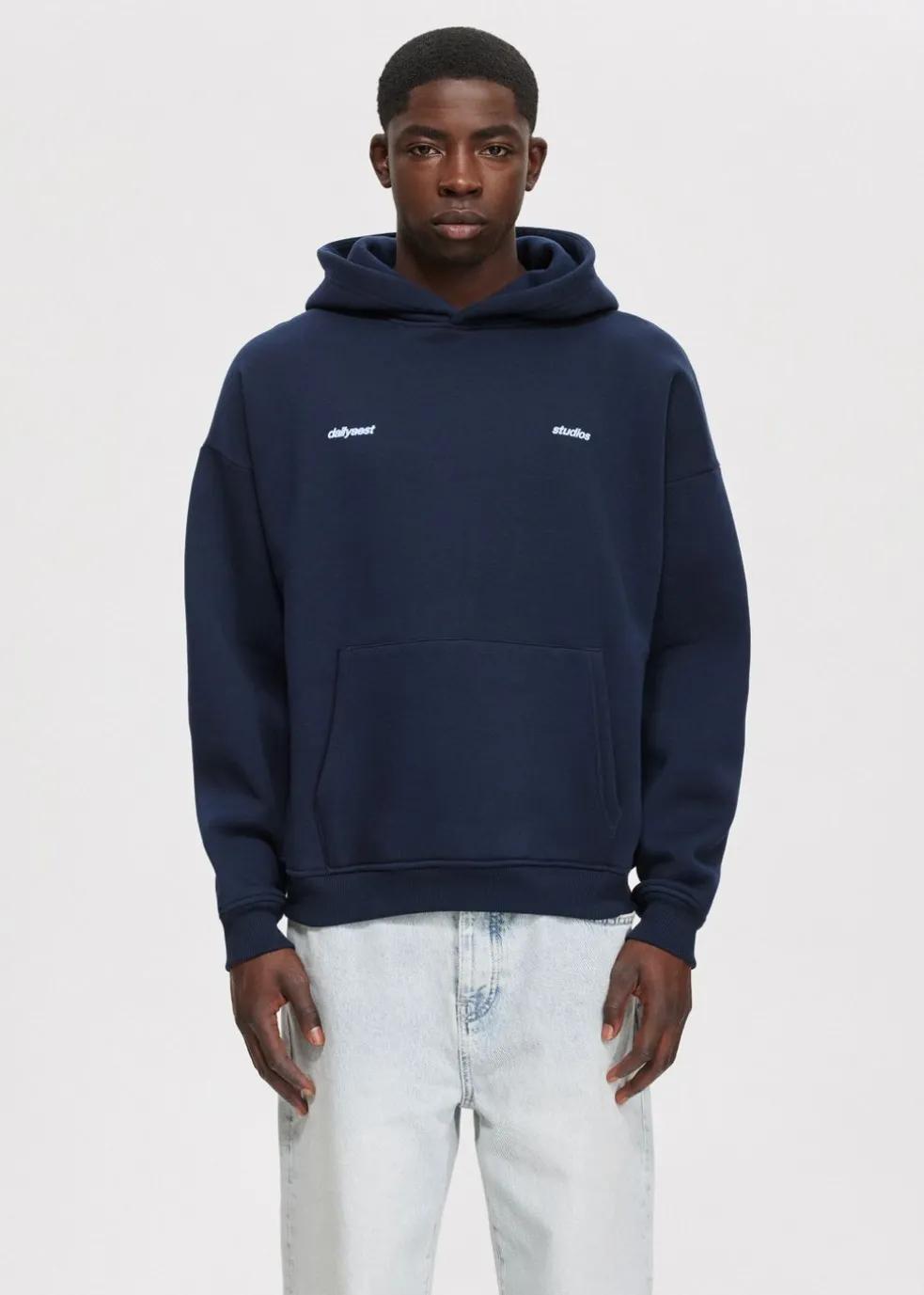 Boxy hoodie met backprint
