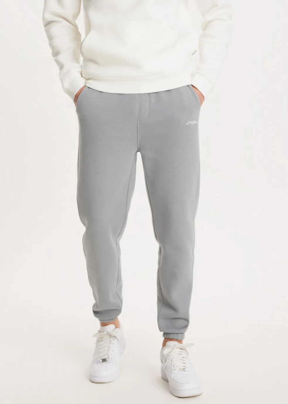 Brushed cuffed sweatpants