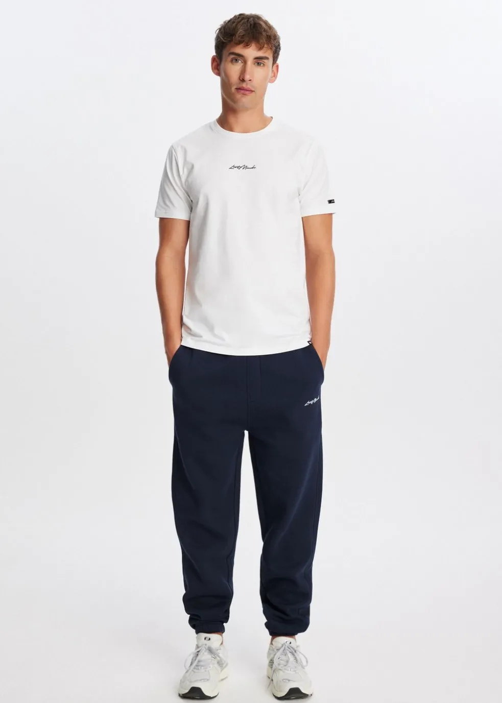 Brushed cuffed sweatpants