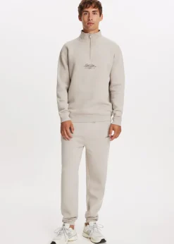 Brushed cuffed sweatpants