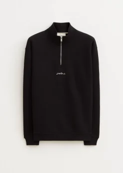 Brushed half zip sweater