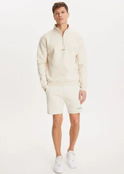 Brushed half zip sweater