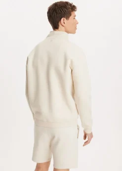 Brushed half zip sweater