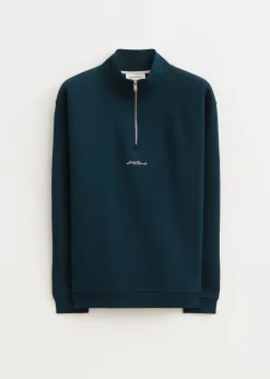 Brushed half zip sweater
