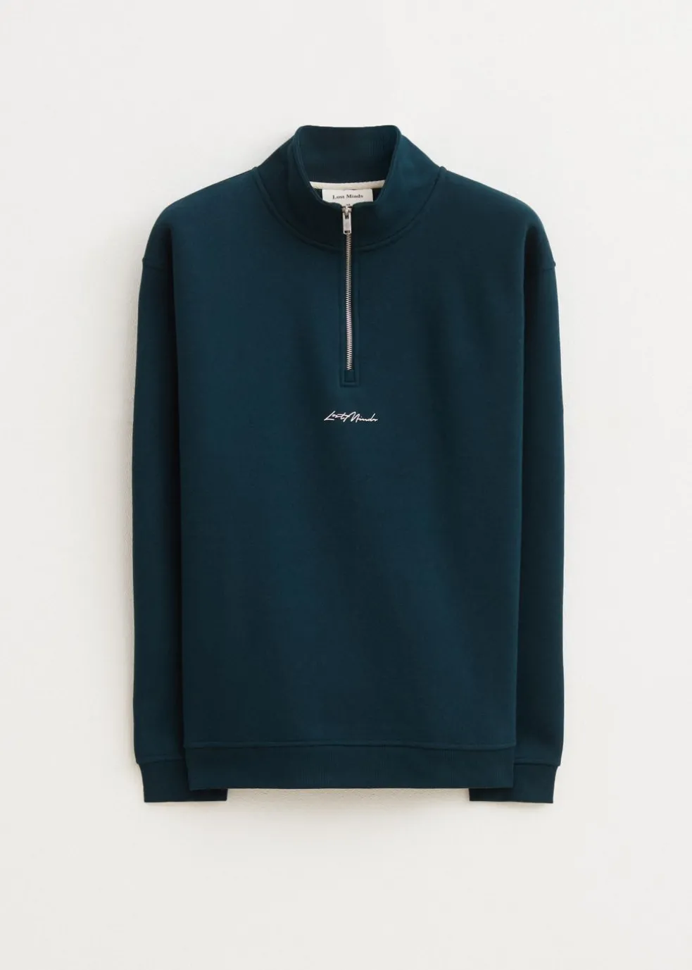 Brushed half zip sweater