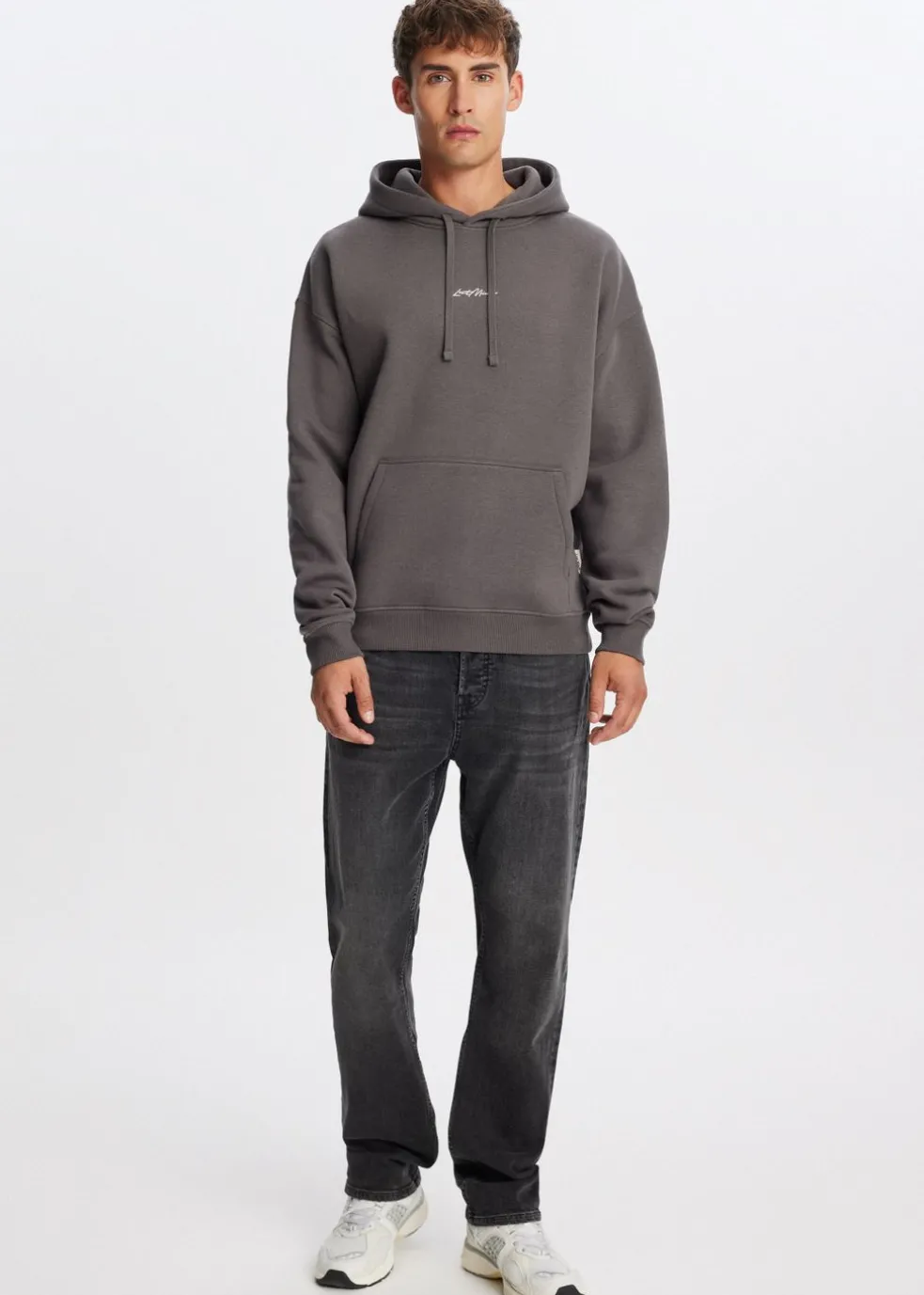 Brushed hoodie met logo