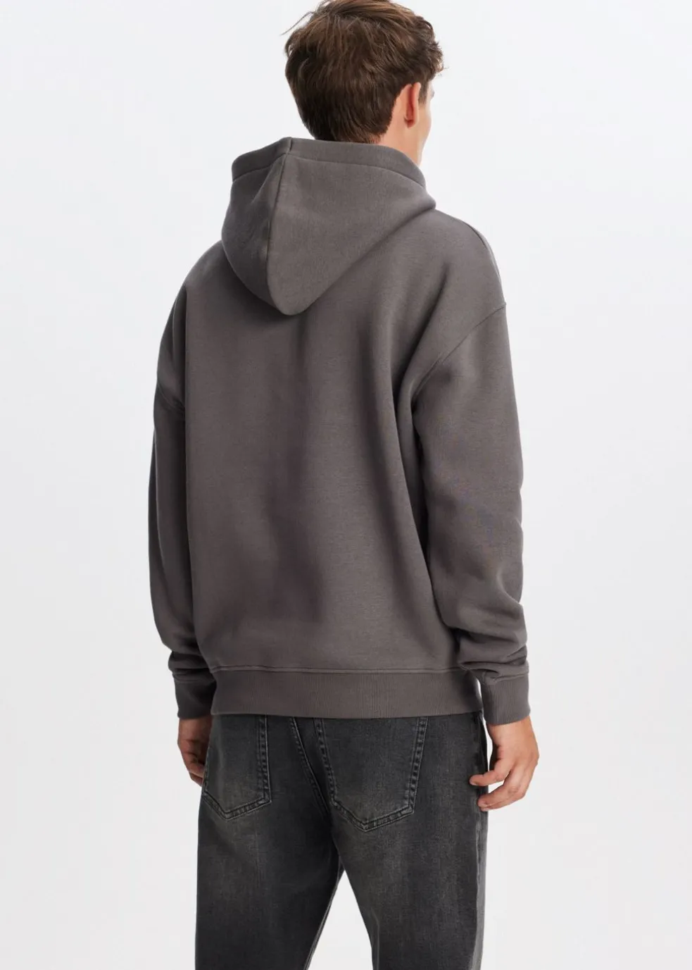 Brushed hoodie met logo