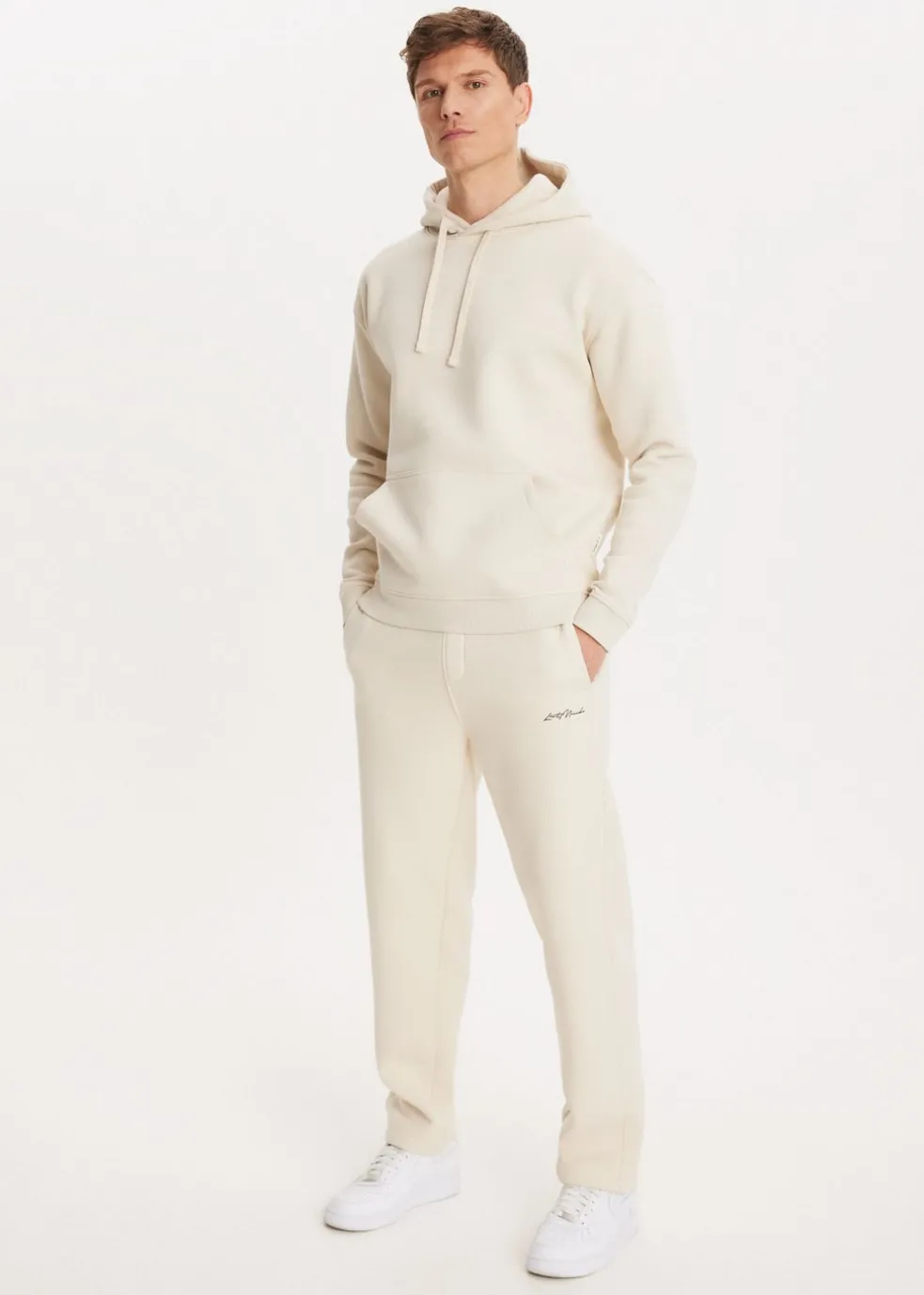 Brushed straight leg joggingbroek