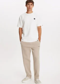 Brushed straight leg joggingbroek