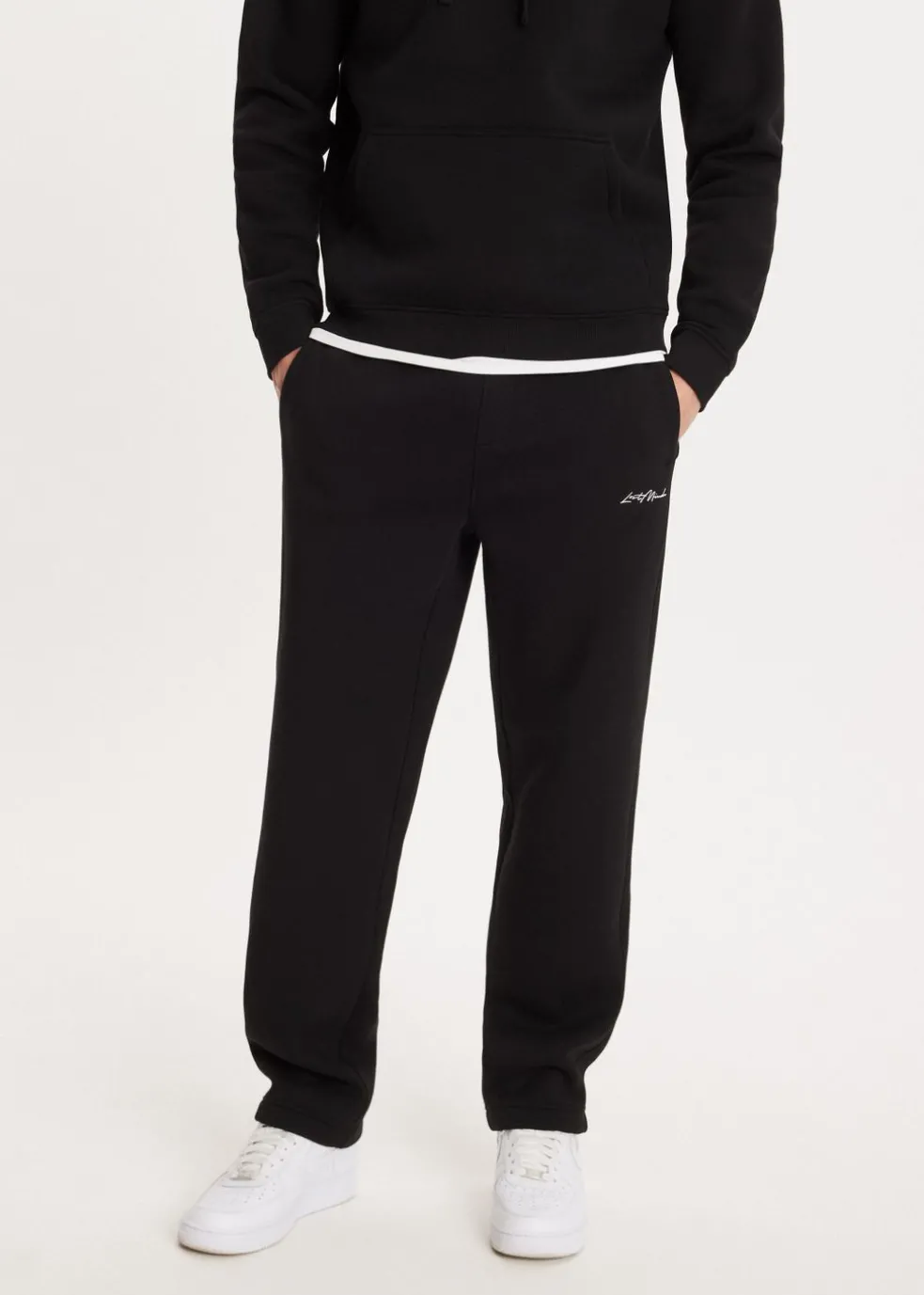 Brushed straight leg joggingbroek