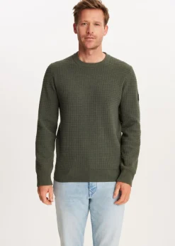 Chenille trui met structuur