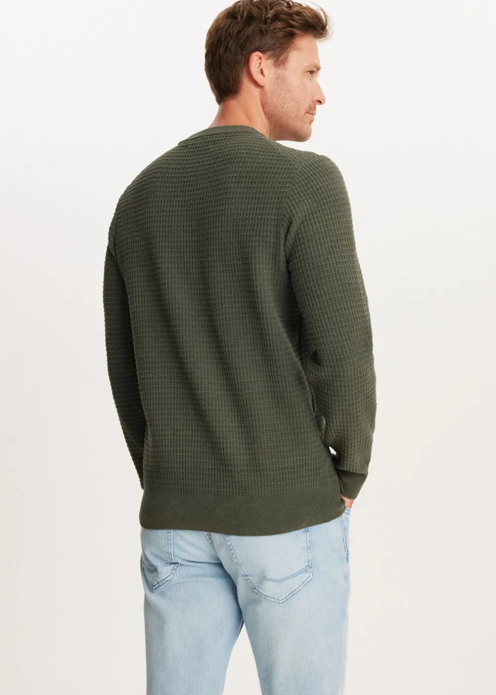 Chenille trui met structuur