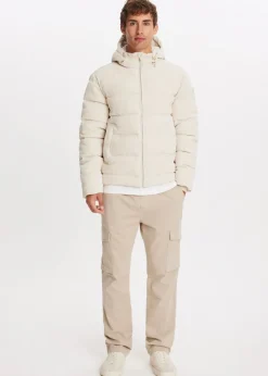 Corduroy gewatteerde jas
