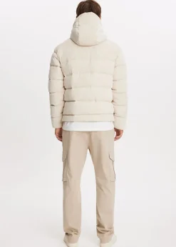 Corduroy gewatteerde jas