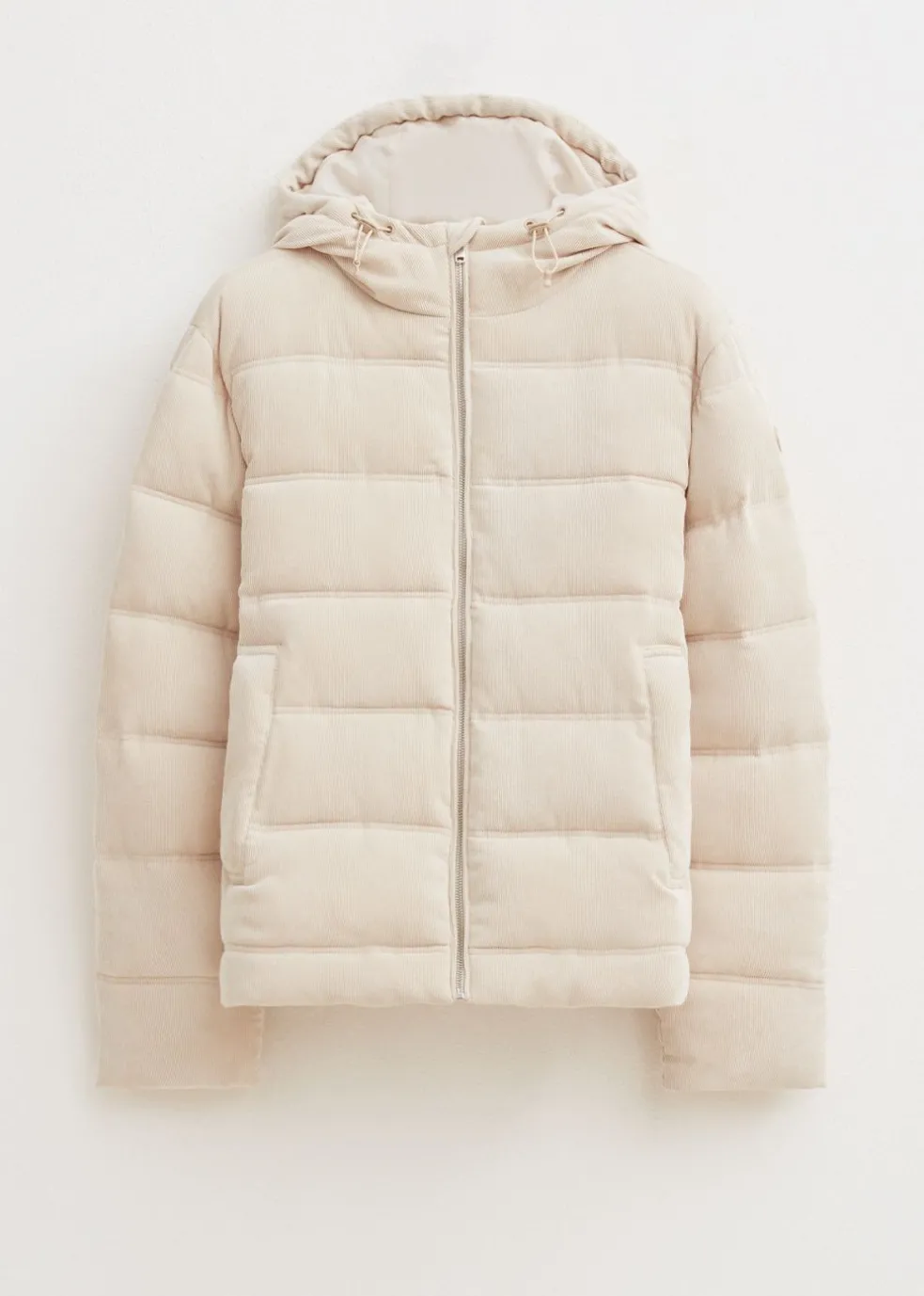 Corduroy gewatteerde jas