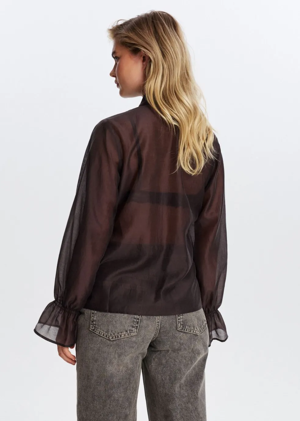Doorschijnende blouse