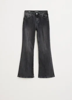 Flared jeans met pintuck