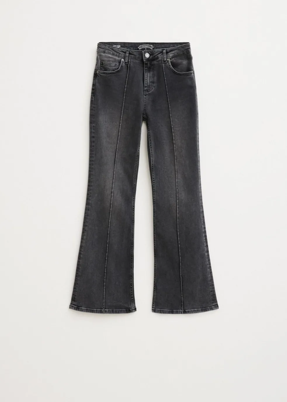 Flared jeans met pintuck