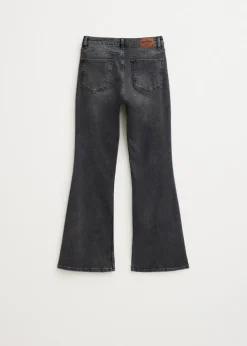 Flared jeans met pintuck