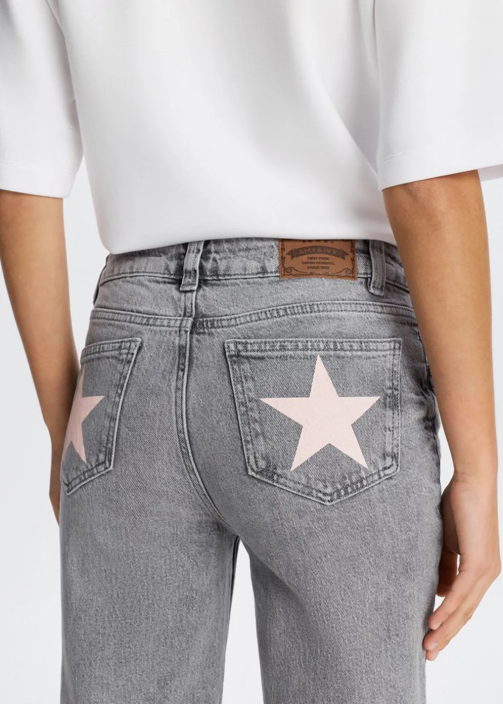 Flared jeans met printdetail