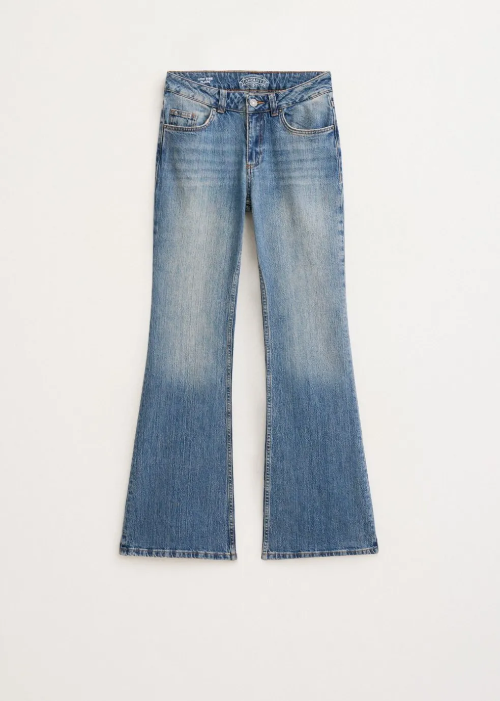 Flared jeans met printdetail
