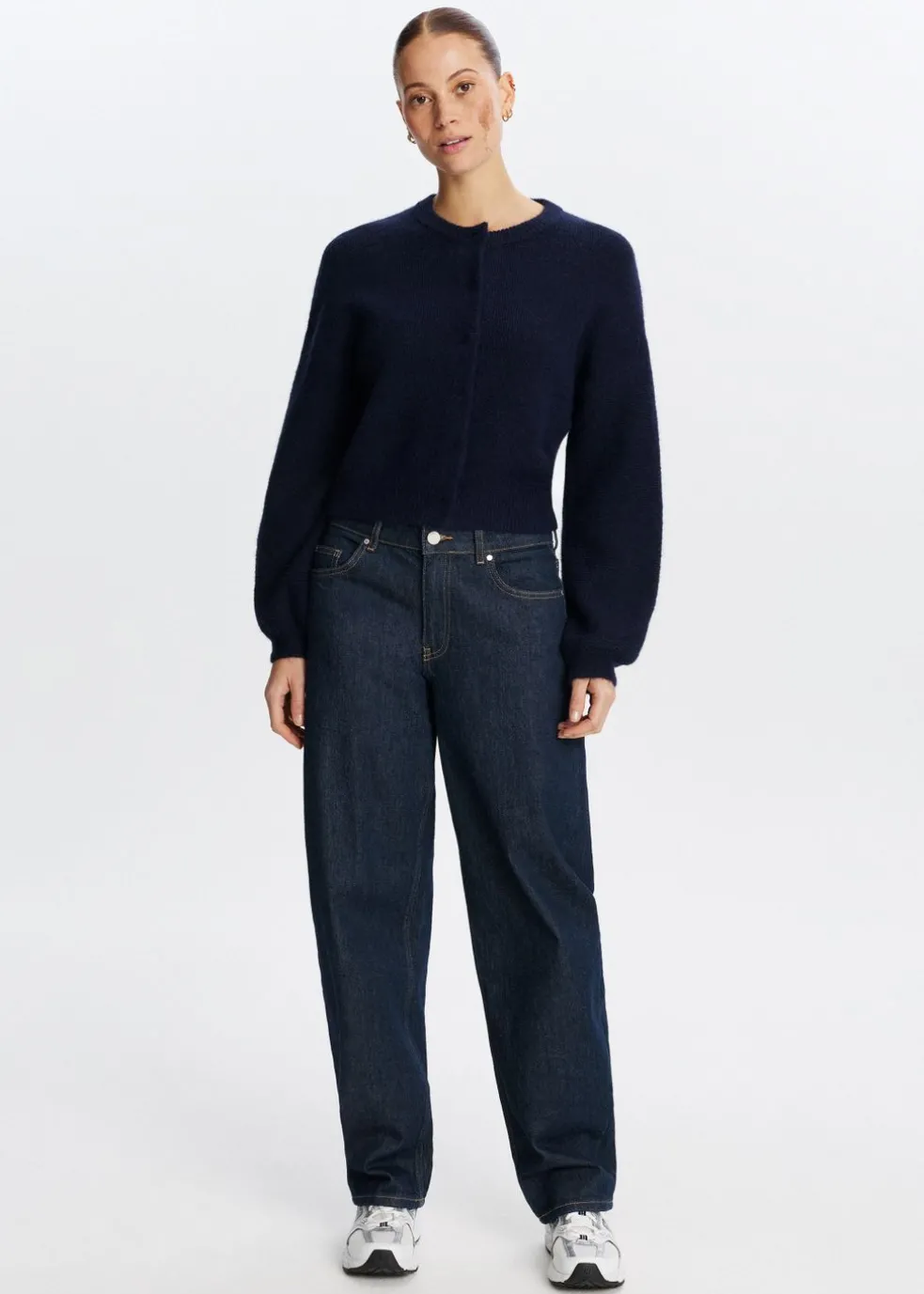 Gebreid vest lange mouwen