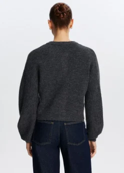 Gebreid vest lange mouwen