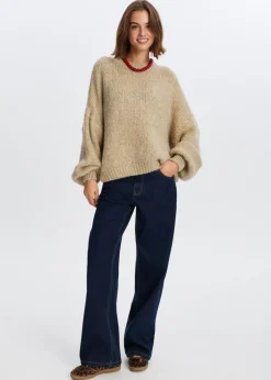 Gebreide lurex trui
