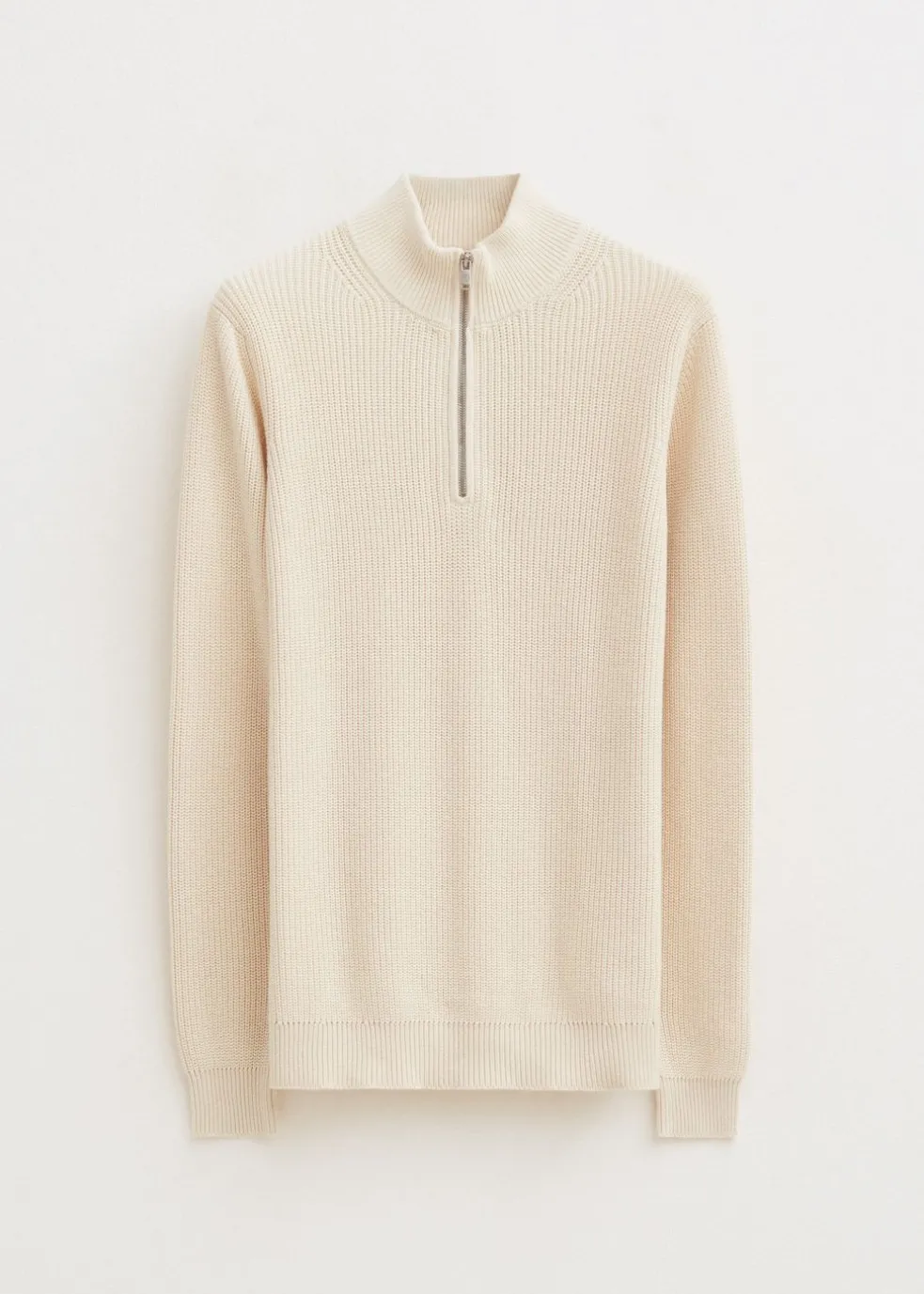 Gebreide trui met half zip