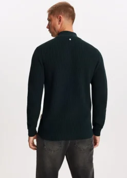 Gebreide trui met half zip