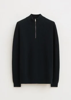 Gebreide trui met half zip