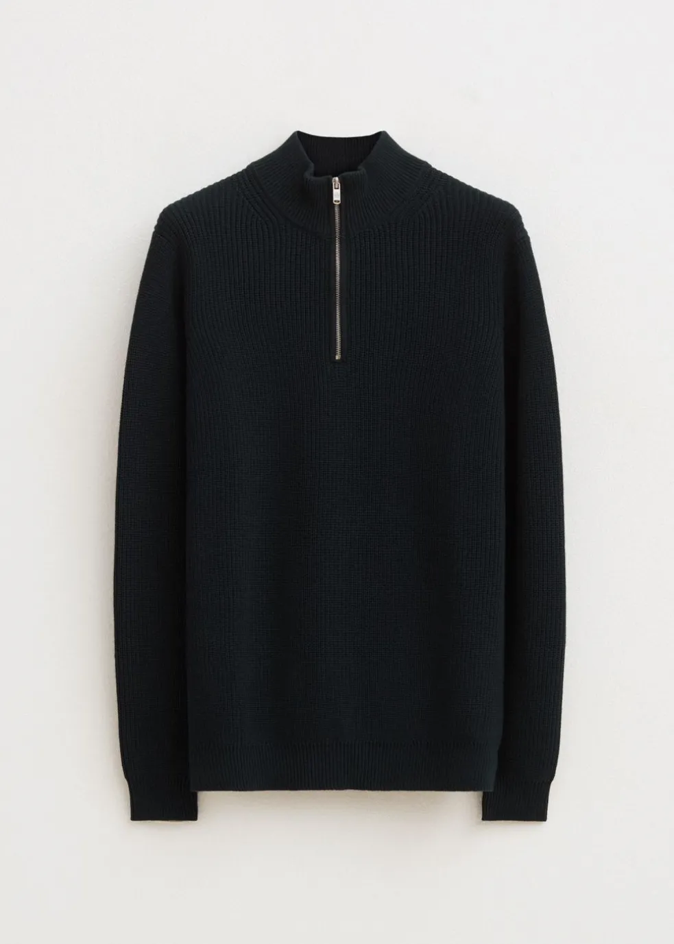 Gebreide trui met half zip