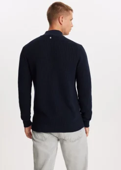 Gebreide trui met half zip