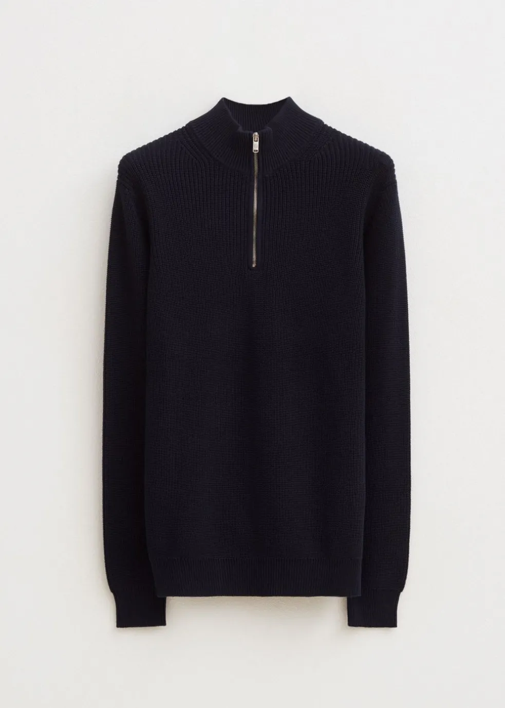 Gebreide trui met half zip