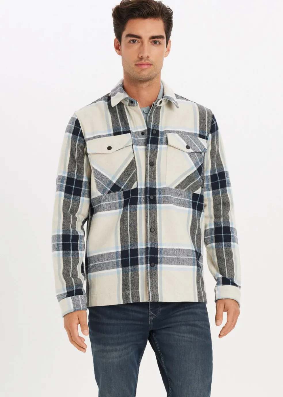 Geruit overshirt Liam