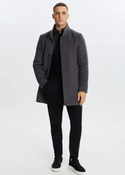 Geruite overcoat